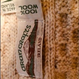 Irish knit wool scarf